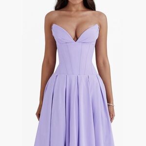 House of CB Strapless Lilac Dress